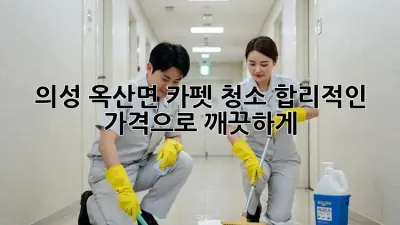 의성 옥산면 카펫 청소: 합리적인 가격으로 깨끗하게!
